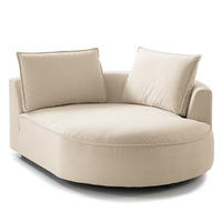 OTTOMANE - modular - Beige/Schwarz, Kunststoff/Textil (126/82/154cm) - home24