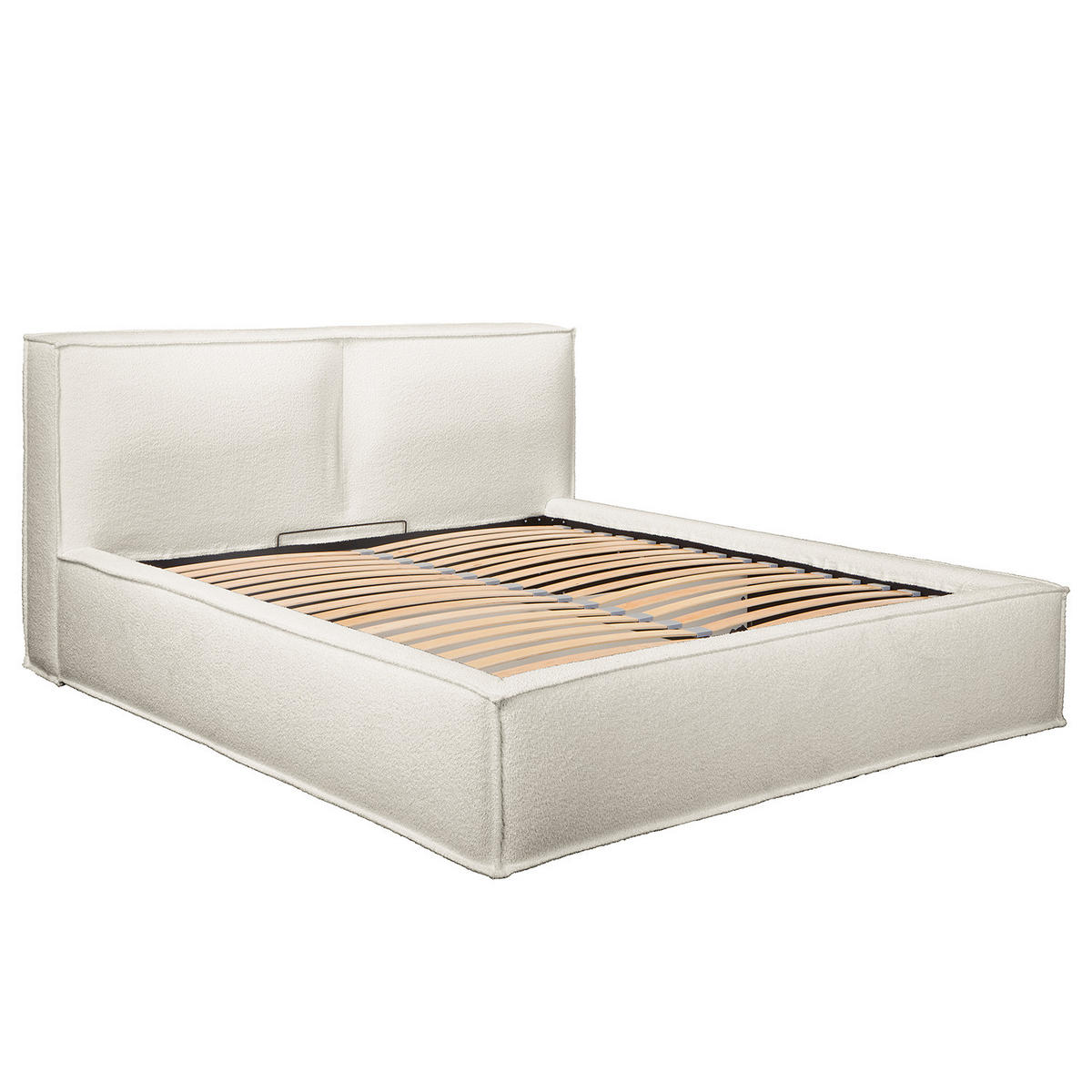 POLSTERBETT - Weiß, Textil (180/200cm) - home24