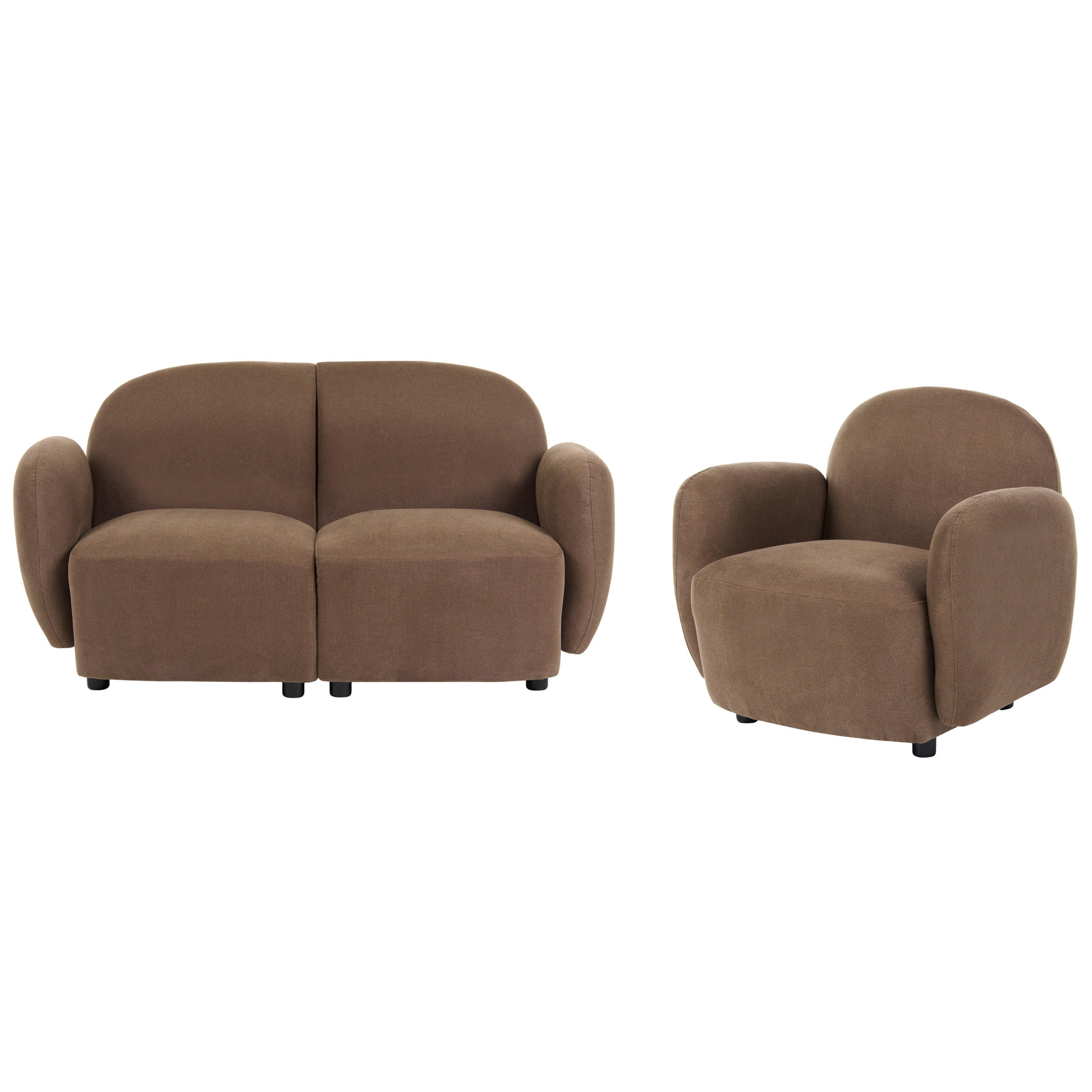 Beliani Sofa-Set Braun, Schwarz 151x77x82 cm