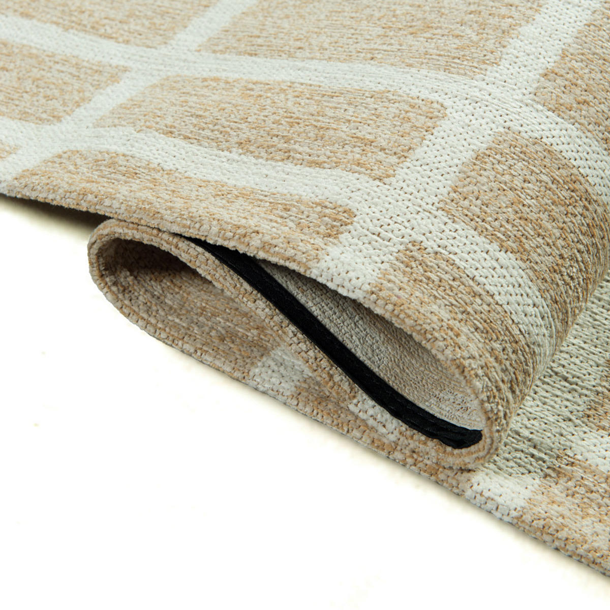TEPPICH Caro Powder Snow 140/200 cm - Beige, Textil (140/200cm) - Lola&Moi