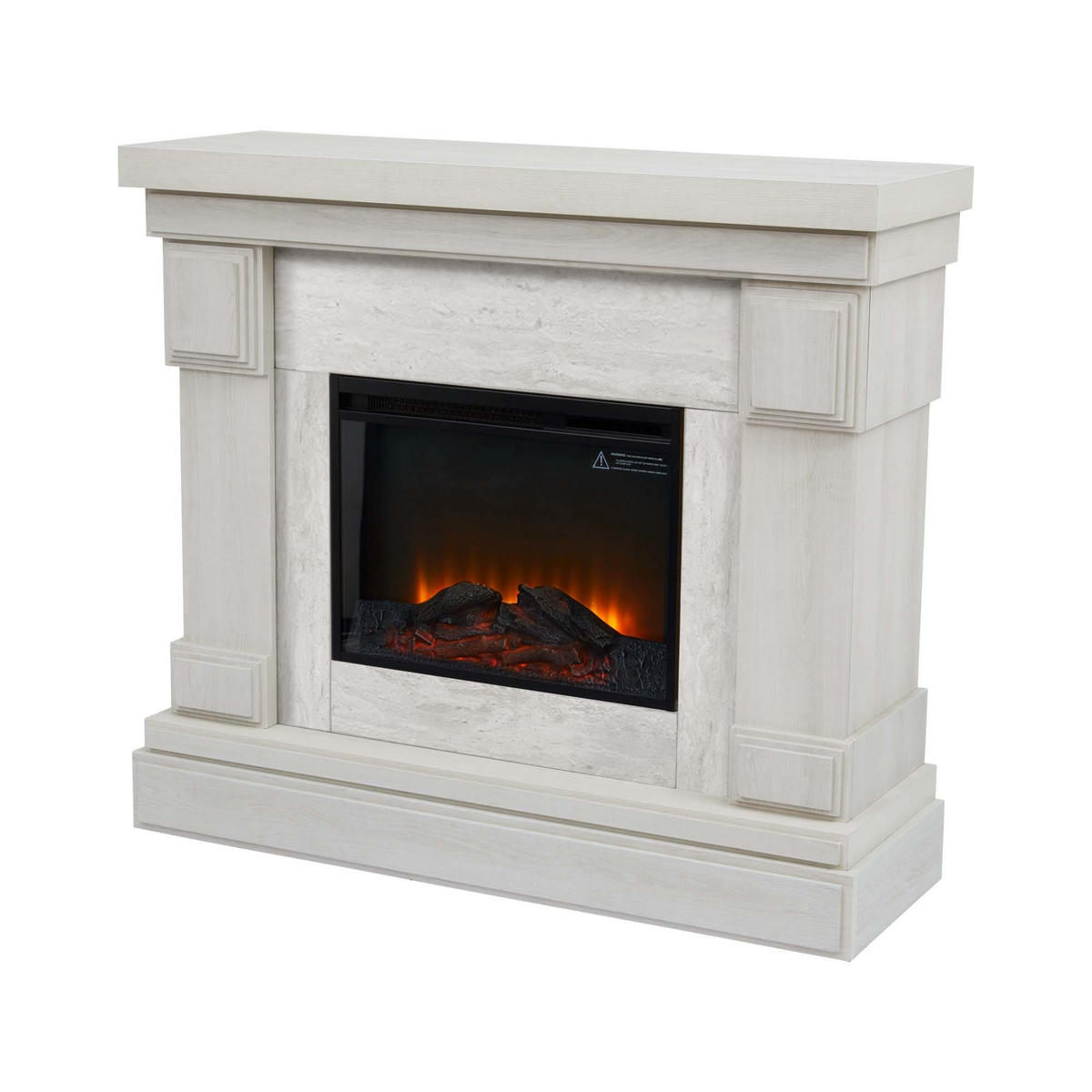 ELEKTROKAMIN Weiß - Creme, Holzwerkstoff (39.4/108/108cm) - Teamson Home
