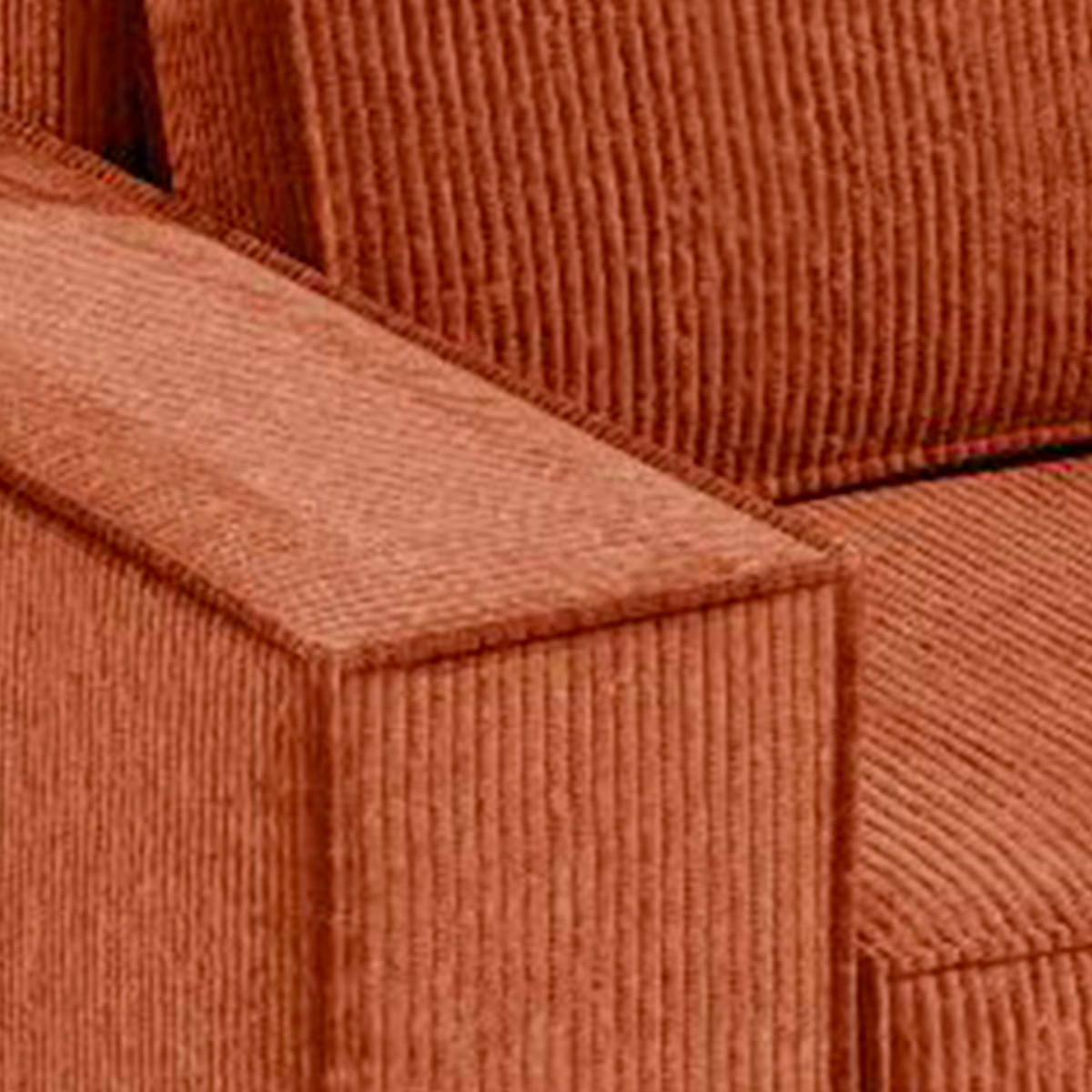 ECKSOFA Isaac 3 Sitzplätze Orange - Orange, Holz (257/148cm) - Petits-meubles