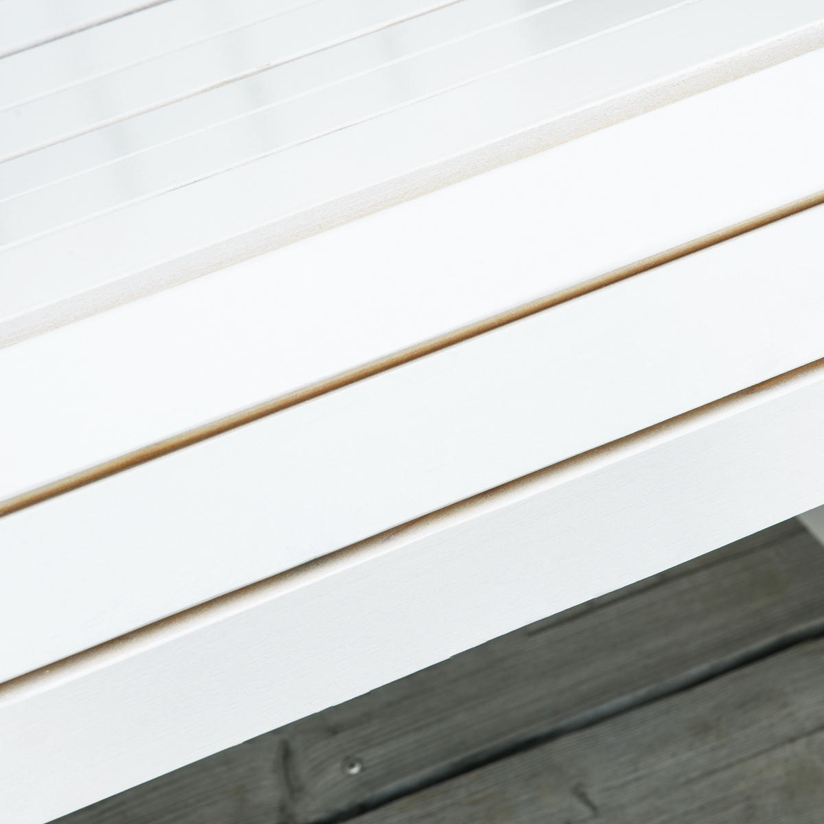 ADIRONDACK Gartenstuhl Schaukelstuhl Schaukelsessel Balkonstuhl Weiß - Weiß, Holz (94/97/77cm) - Outsunny