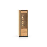 VITRINE URSO Beige 65x40x200 cm - Beige, Holzwerkstoff (65/200/40cm) - FURNLUX
