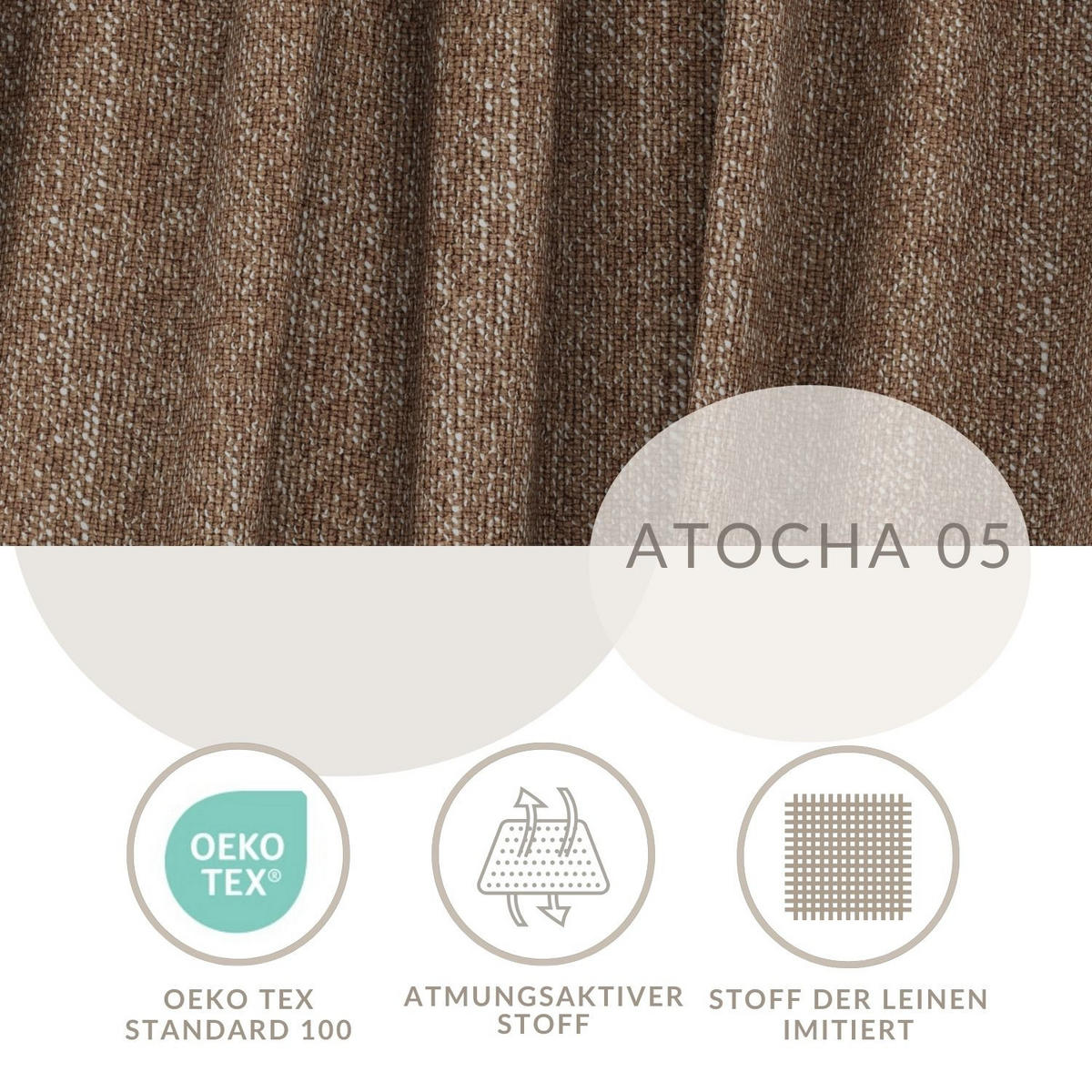 ECKSOFA Bahama Braun Webstoff - Schwarz/Braun, Holz/Holzwerkstoff (190/146cm) - Maison de Reve
