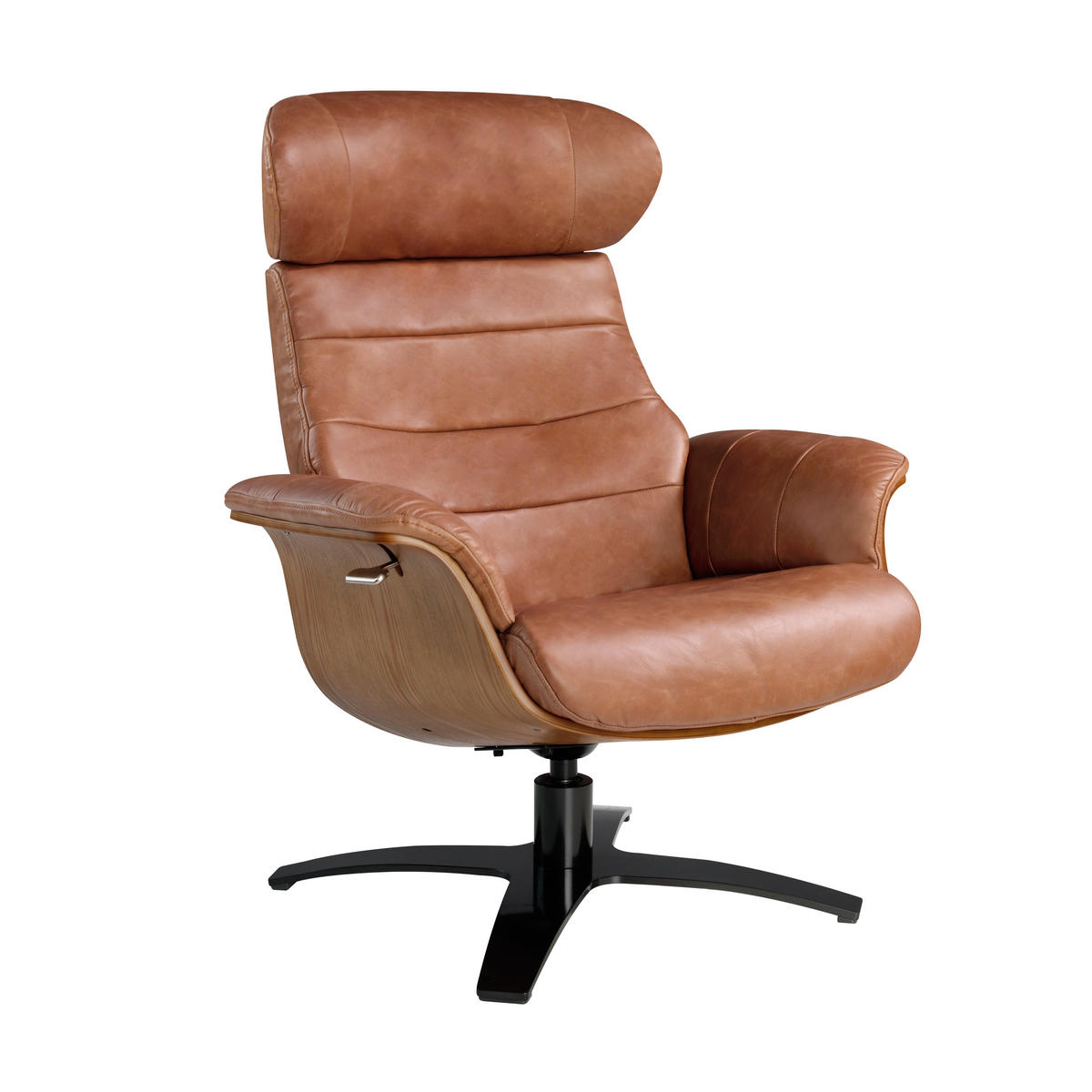 SESSEL Leder Braun und Grau 80 / 84 / 100 cm - Dunkelgrau/Braun, Leder (80/100/84cm) - ANGEL CERDA