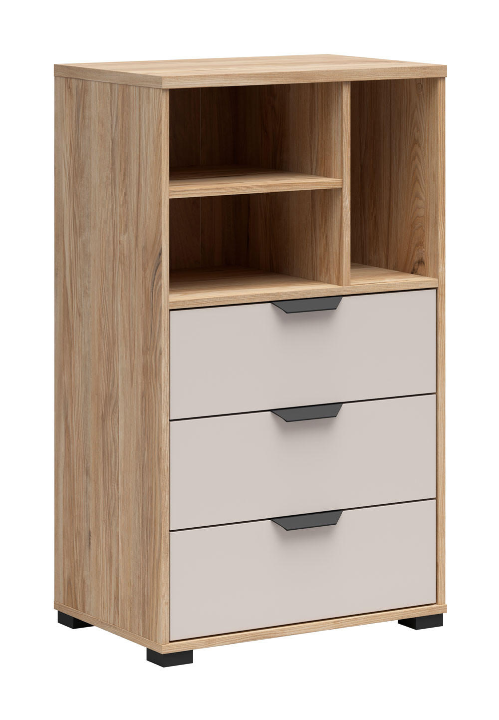 Feldmann-Wohnen Hochkommode Eiche, Braun 60x102.5x40 cm