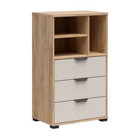 HOCHKOMMODE Chuck Mauvella Eiche / Kaschmir 60 / 40 / 102,5cm - Eichefarben/Braun, Holzwerkstoff/Kunststoff (60/102.5/40cm) - Feldmann-Wohnen