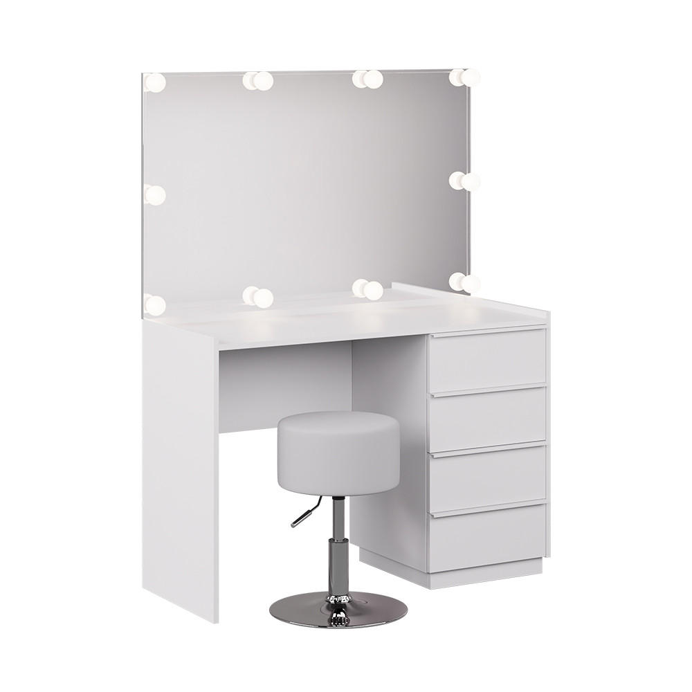 TOALETNÍ STOLEK Viktoria Bílá - bílá, kompozitní dřevo (110/77.2/45cm) - Vicco