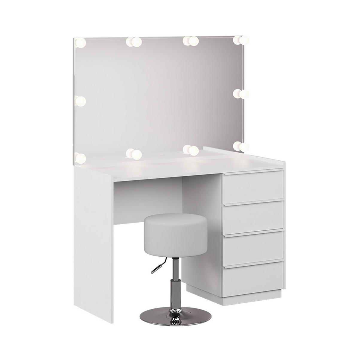 TOALETNÍ STOLEK Viktoria Bílá - bílá, kompozitní dřevo (110/77.2/45cm) - Vicco