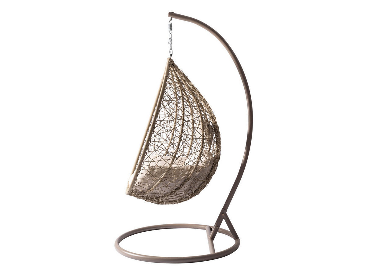 HÄNGESESSEL Savona - Beige, Metall (106/195/105cm) - MIRJAN24