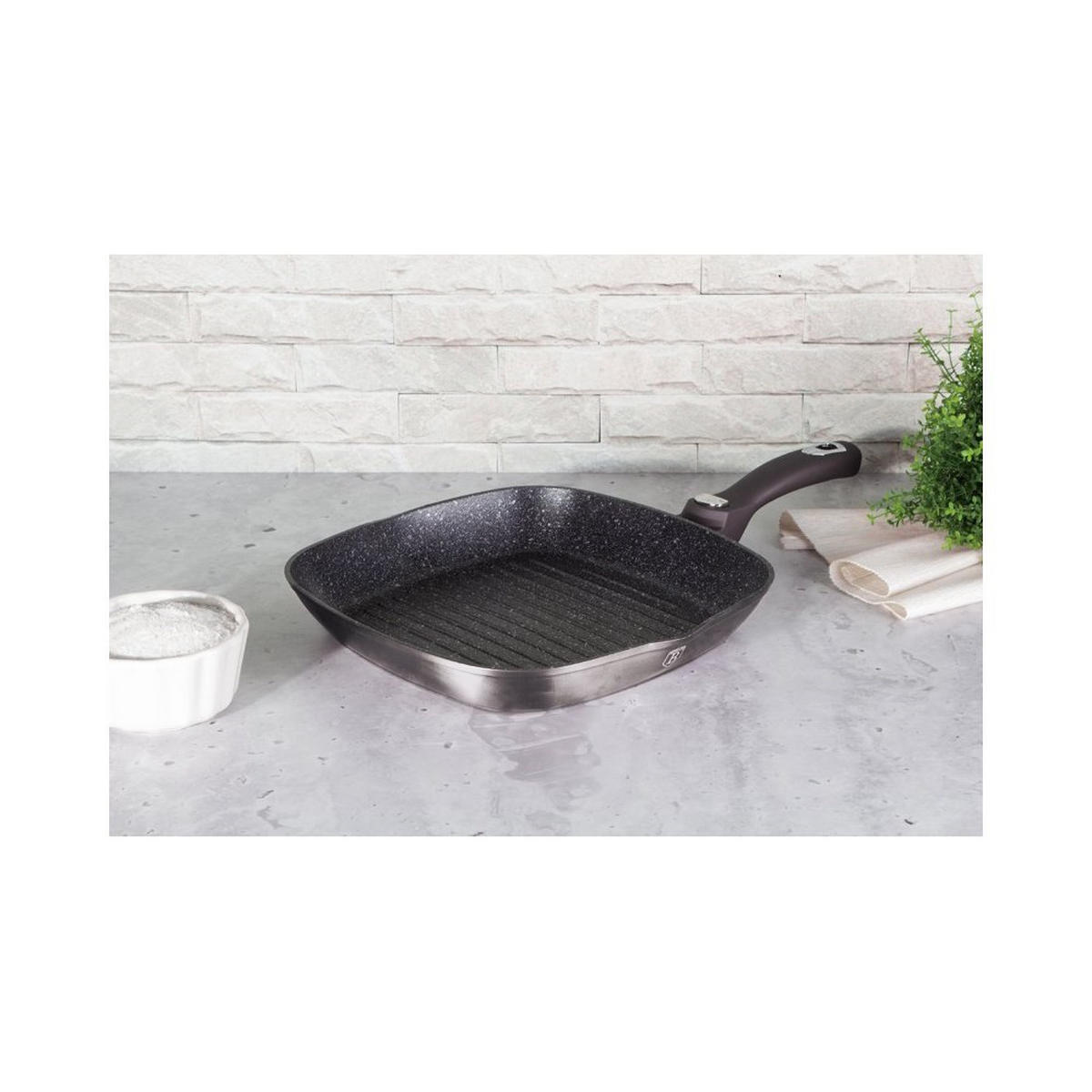 PFANNENSET Schwarz 28/28/4.1 cm BH7048 - Schwarz, Metall - Berlinger Haus
