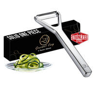 GEMÜSESCHÄLER aus Edelstahl, ultrascharf, ergonomisch, leicht zu reinigen - Edelstahlfarben, Metall (6cm) - Gourmet Easy