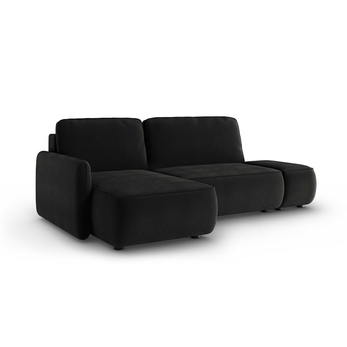 ECKSOFA Alessio 3 Sitzplätze Schwarz - Schwarz, Holz (229/148cm) - Petits-meubles