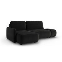 ECKSOFA Alessio 3 Sitzplätze Schwarz - Schwarz, Holz (229/148cm) - Petits-meubles
