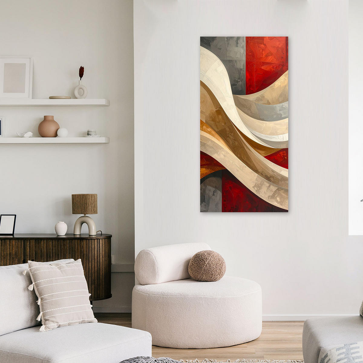 LEINWANDBILD 3D und geometrisch 60x120cm - Multicolor, Textil (60/120cm) - Feeby