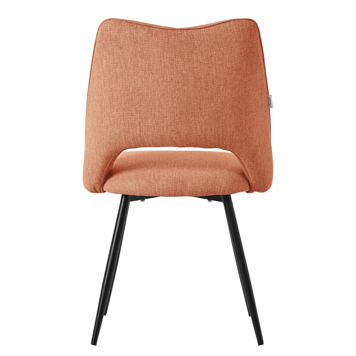 ESSZIMMERSTÜHLE 4ER-SET Orange Stoffbezug - Schwarz/Orange, Textil/Metall (53/89/57cm) - ML-DESIGN