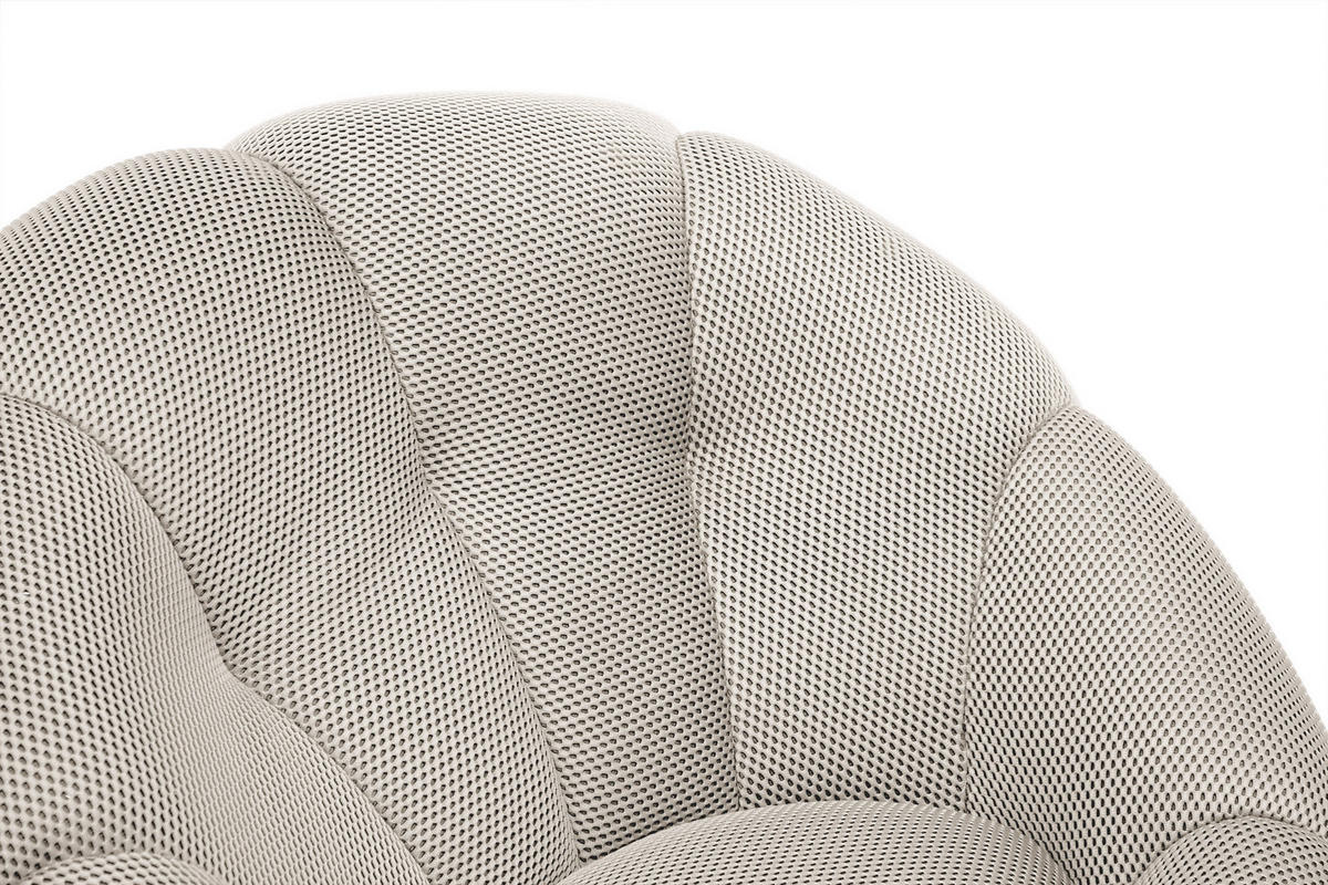 SESSEL UND POUF FIGO UND FAGO, ecru - Ecru, Holzwerkstoff/Textil (104/83/104cm) - Courtois Laville