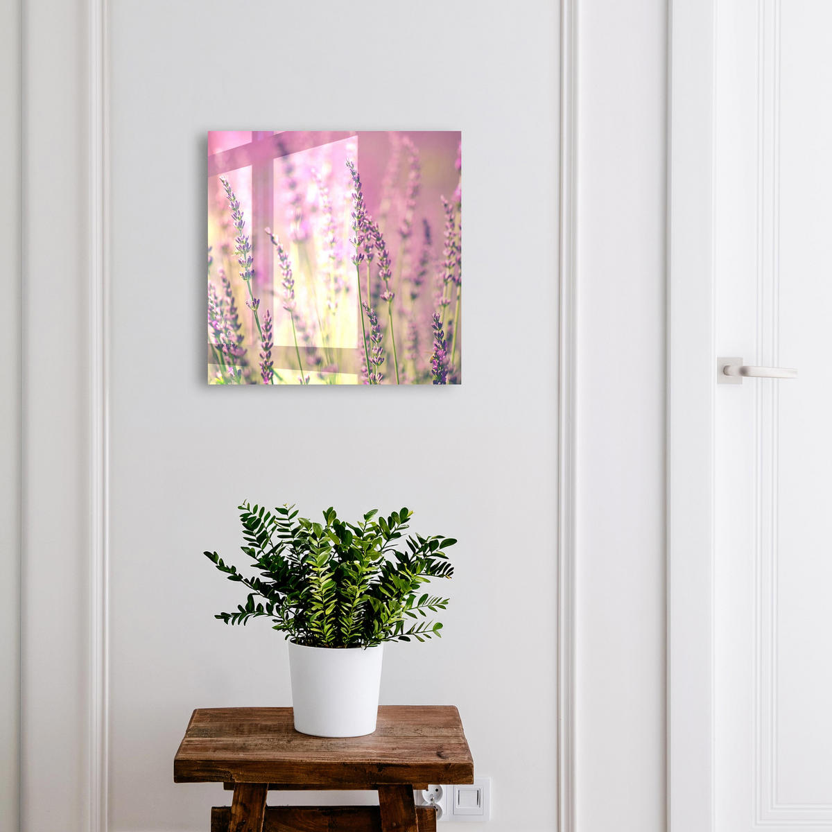 SCHLÜSSELBOX Schwarz 30x30 cm- Türöffnung nach rechts - Lila Garten - Lila, Metall (30/30/5cm) - TULUP