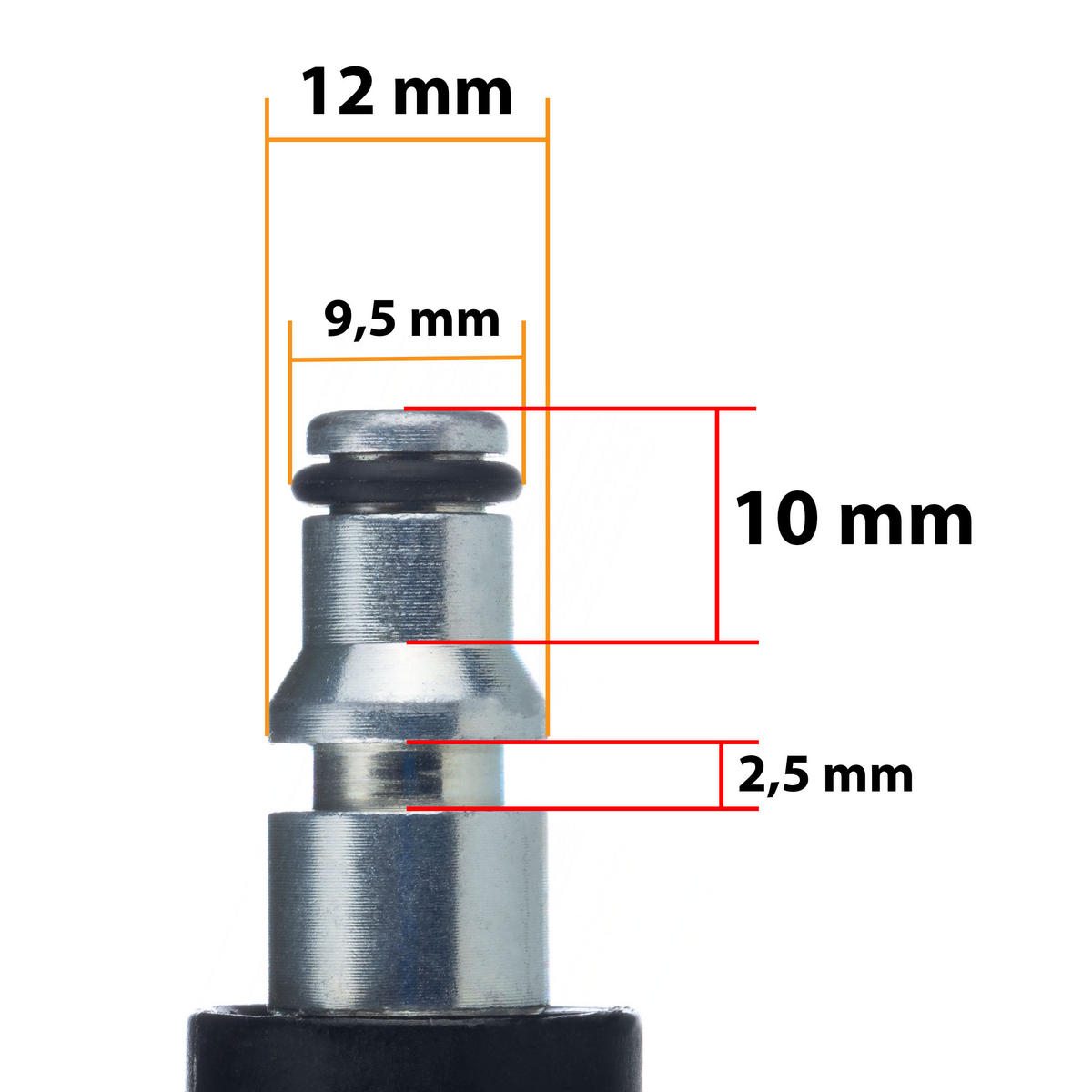 SCHLAUCH 10 m Quick-Connect - Hochdruck, max. 200 bar, 60 °C, Nylongeflecht, PVC-Mantel, nahtloser Innenmantel - Multicolor, Kunststoff/Metall (27/7/27cm)
