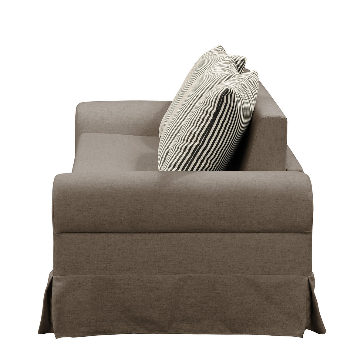 SCHLAFSOFA - Taupe, Textil (205/90/90cm) - home24