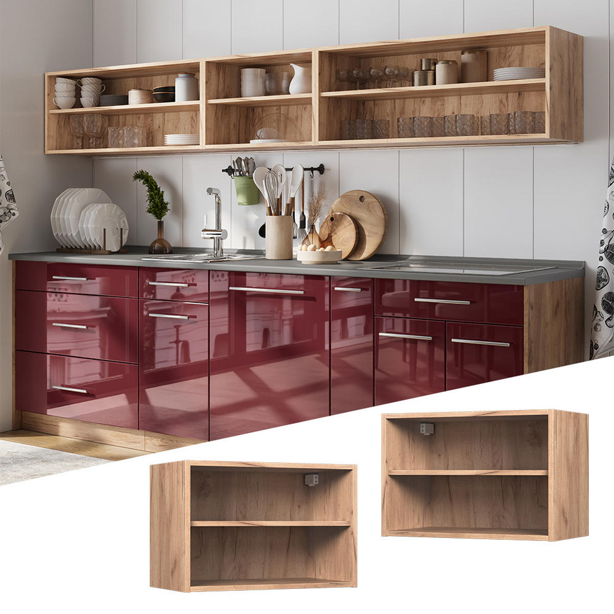 HÄNGESCHRANK Fame-Line, Goldkraft Eiche/Goldkraft Eiche, 60 cm - Honigeiche, Holzwerkstoff (60/40/32.5cm) - Vicco