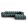 ECKSOFA modular rechts Lupine aus Chenille-Stoff petrol 4 Sitzplätze - Petrol, Textil (177/290cm) - Micadoni