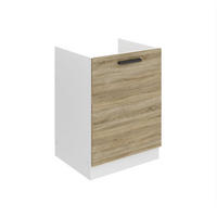 SPÜLENUNTERSCHRANK 60 cm SDZ, ohne Arbeitsplatte, mit 1 Tür, Sonoma-Eiche - Sonoma Eiche, Holz (60/82/51.6cm) - B BELINI GROUP