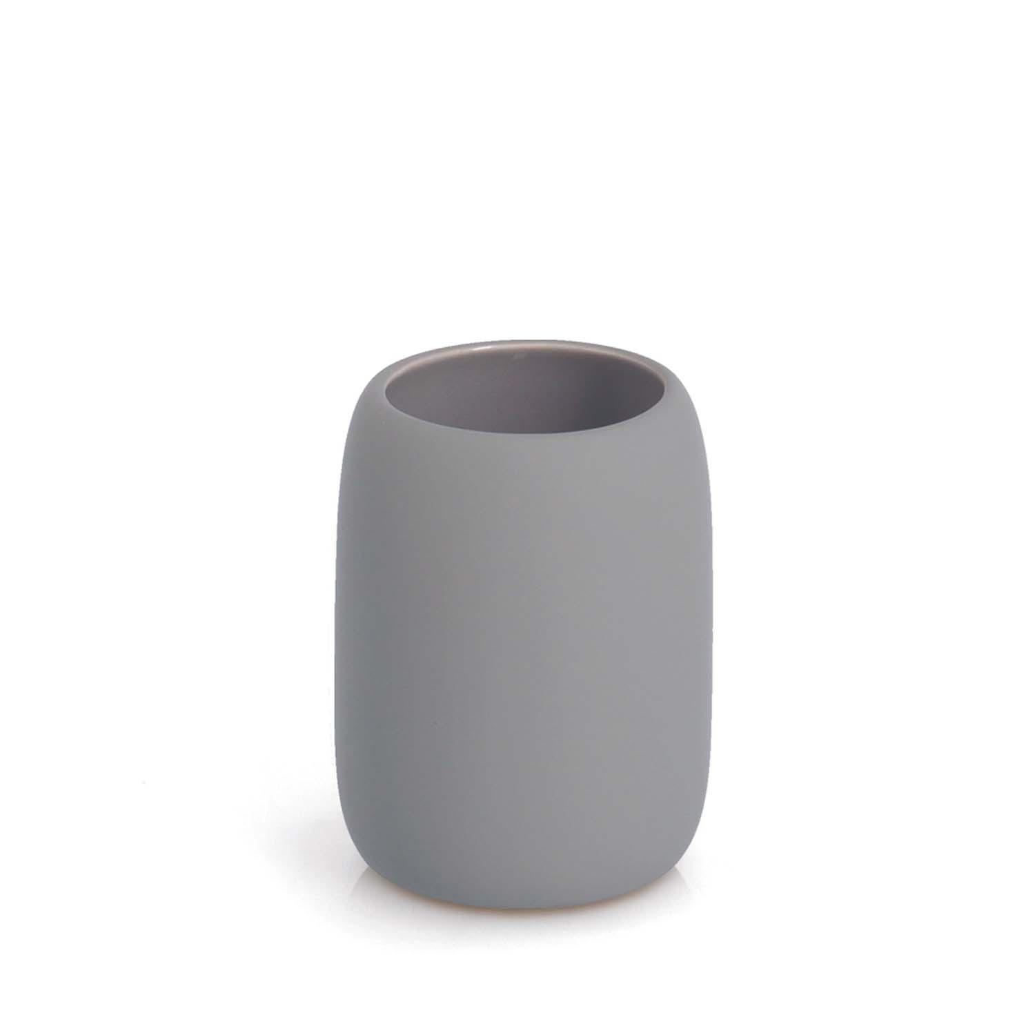 Zeller Present Zahnputzbecher Grau 8.4x10.8x8.4 cm