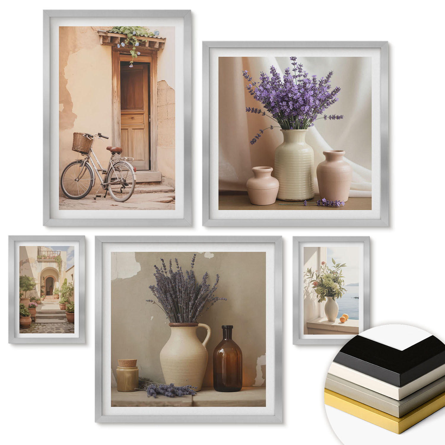 ArtPrintCave Wandbilder Silber 40x60 cm