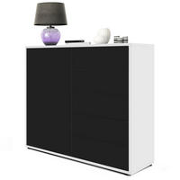 KOMMODE Ben Front in Schwarz matt - Schwarz, Holzwerkstoff (79/74/36cm) - Vladon