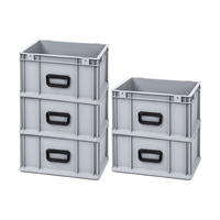 EUROBOX 5x Nextgen Portable Uno 22x30x40cm 20 Liter - Grau, Kunststoff (30/22/40cm) - PROREGAL