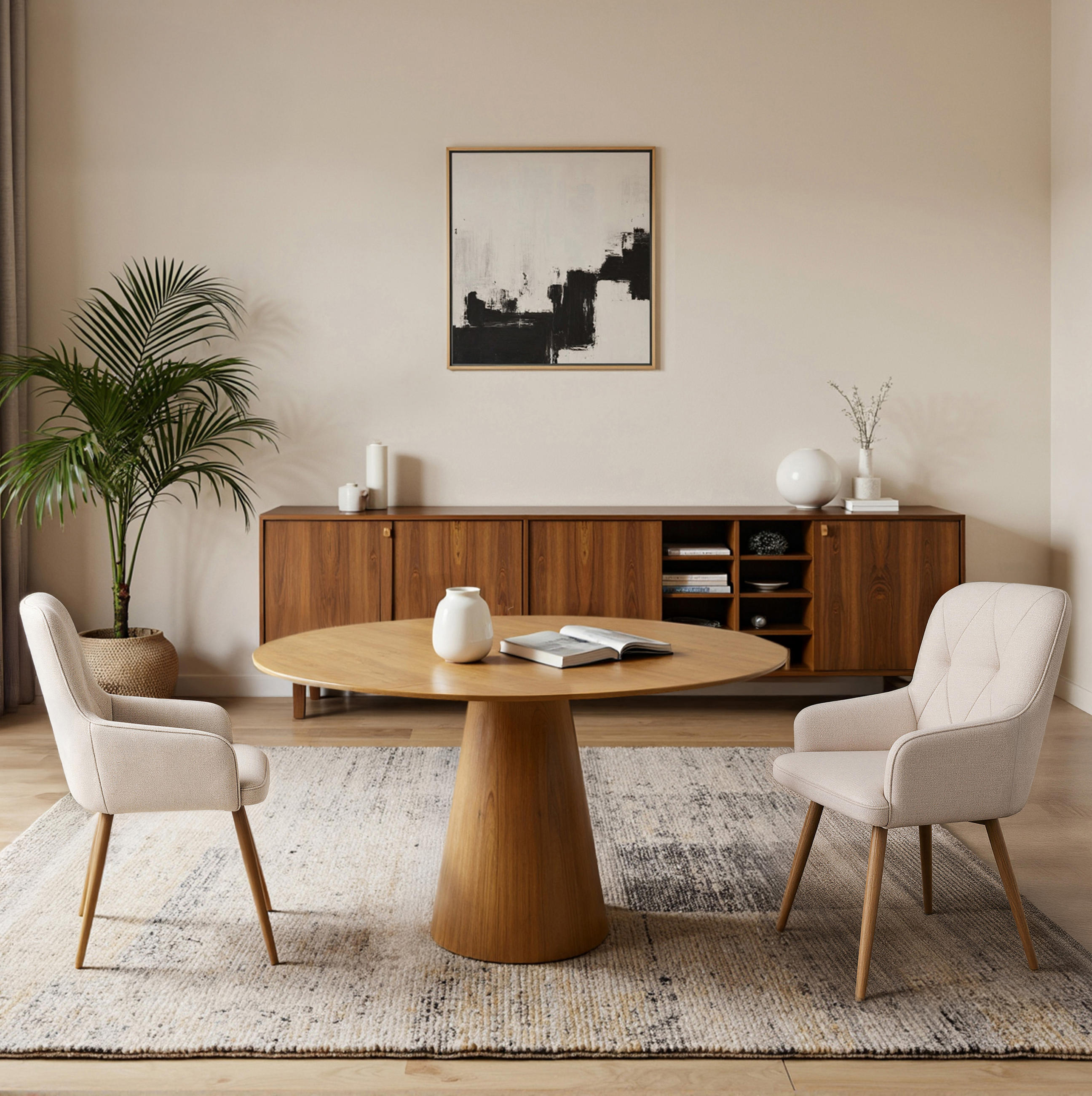 ARMLEHNSTUHL-SET 2 Stück in Stoff(YZ3) - Beige, Textil (57/87/62cm) - HOMAVO