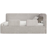 KINDERBETT Fanko Samt Greige 90x200 cm - Taupe/Schwarz, Kunststoff/Textil (90/200cm) - Selsey