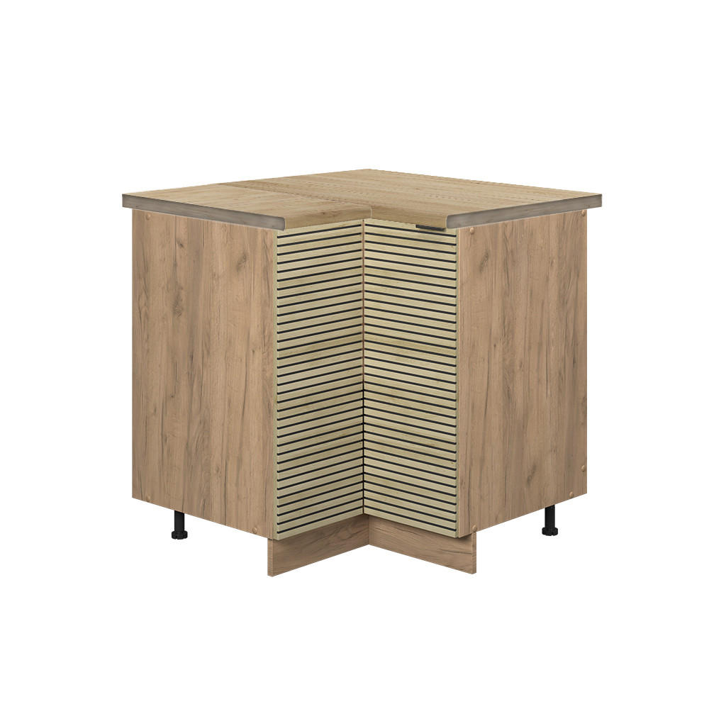 HÖRNUNDERSKÅP Fame-Line Ekpanel 80.5 cm , AP Oak Ekfärgad, Ekfärgad 82/80.5/60 cm