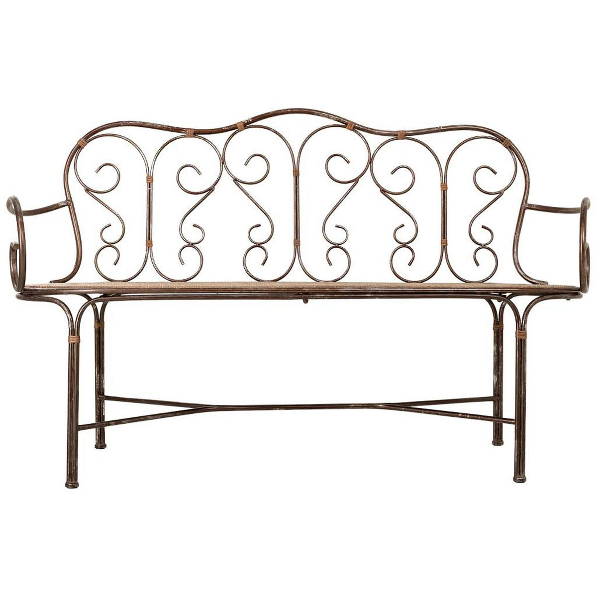 BANK aus Metall, 147x55x45cm - Braun, Metall (146.69/45.09/55.25cm) - Wanderlust