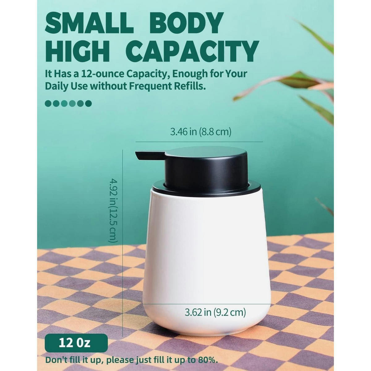 SEIFENSPENDER Keramik Weiß 350 ml - Weiß, Keramik (5.8/12.5/9.2cm)