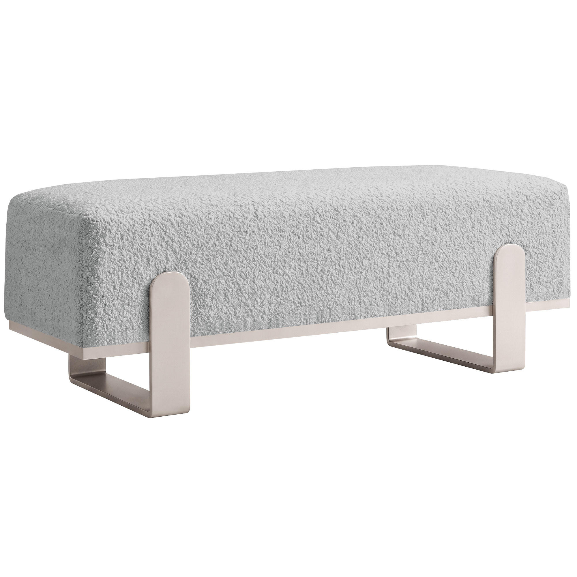 Beautysofa Sitzbank Grau, Kaschmir 100x47x35 cm