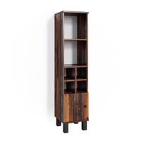 MIDISCHRANK Fynn Eiche rustikal 30 x 130.6 cm kleine Tür - Wildeiche, Holzwerkstoff (30/130.6/30cm) - Vicco