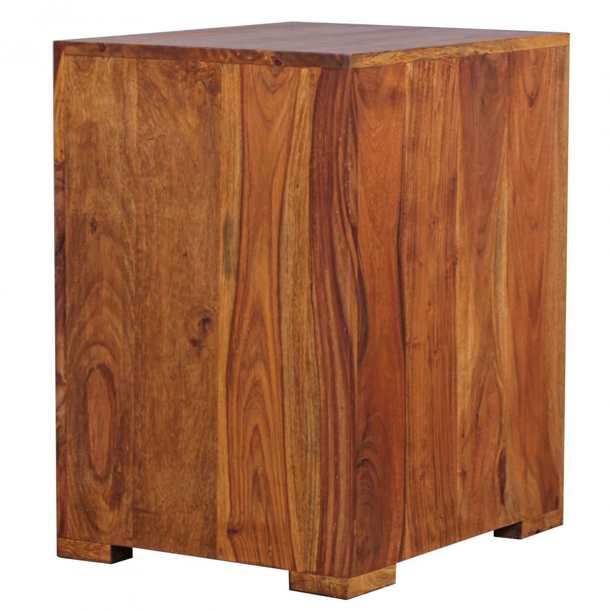 NACHTTISCH Massivholz Schublade Tür Landhausstil, Braun 50x40x60 cm - Braun, Holz/Metall (50/60/40cm) - KADIMA DESIGN