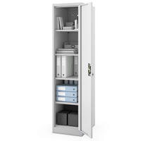 AKTENSCHRANK abschließbar KADO Flügeltüren 185x45x60cm Grau - Grau, Metall (45/185/60cm) - DELUKE