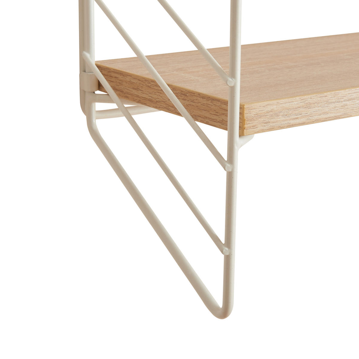 WANDREGAL Bømlo - Eichefarben/Weiß, Metall (42/47.5/14cm) - [en.casa]