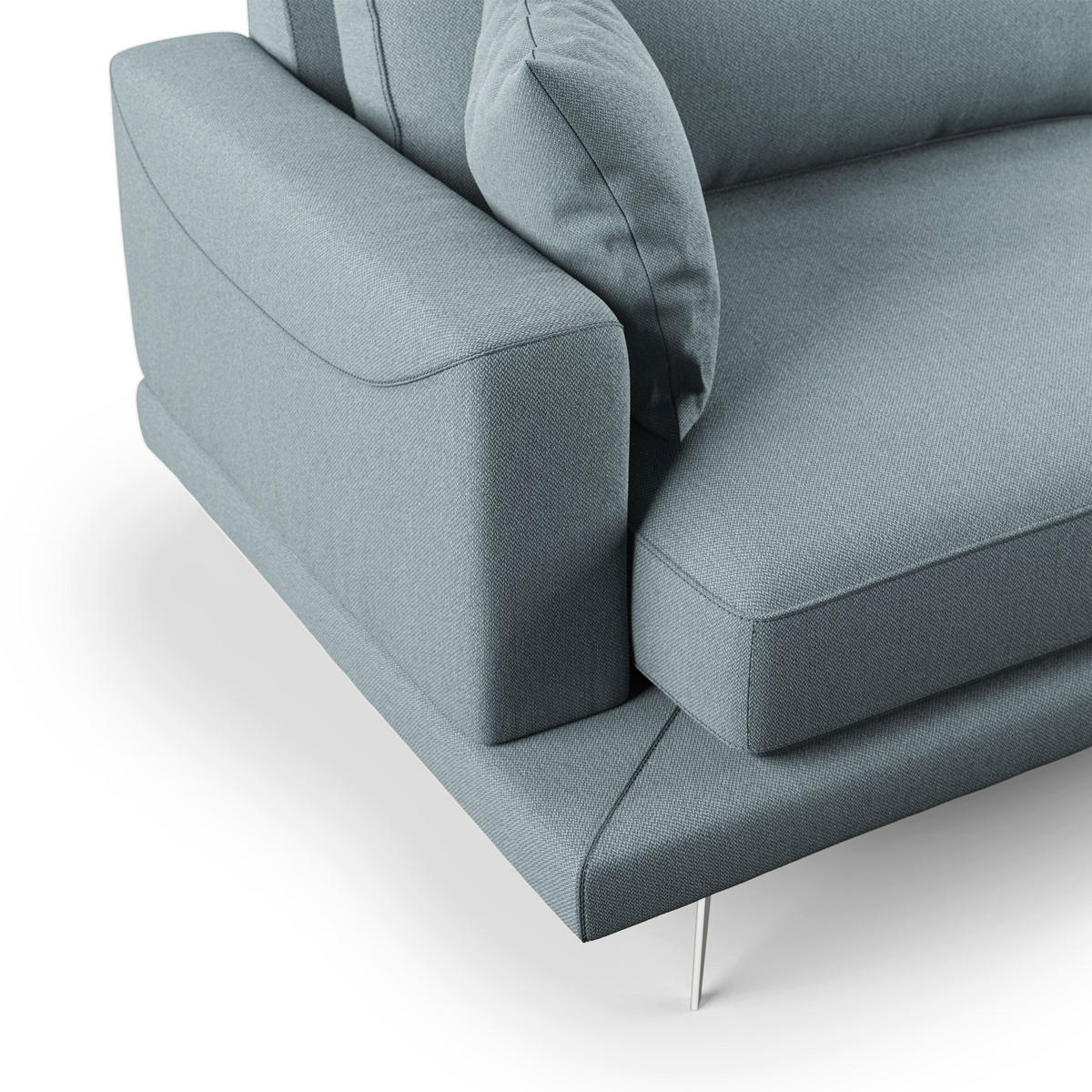 LINEARSOFA Dorian - Hellblau, Textil (218/88/93cm) - Divani.store
