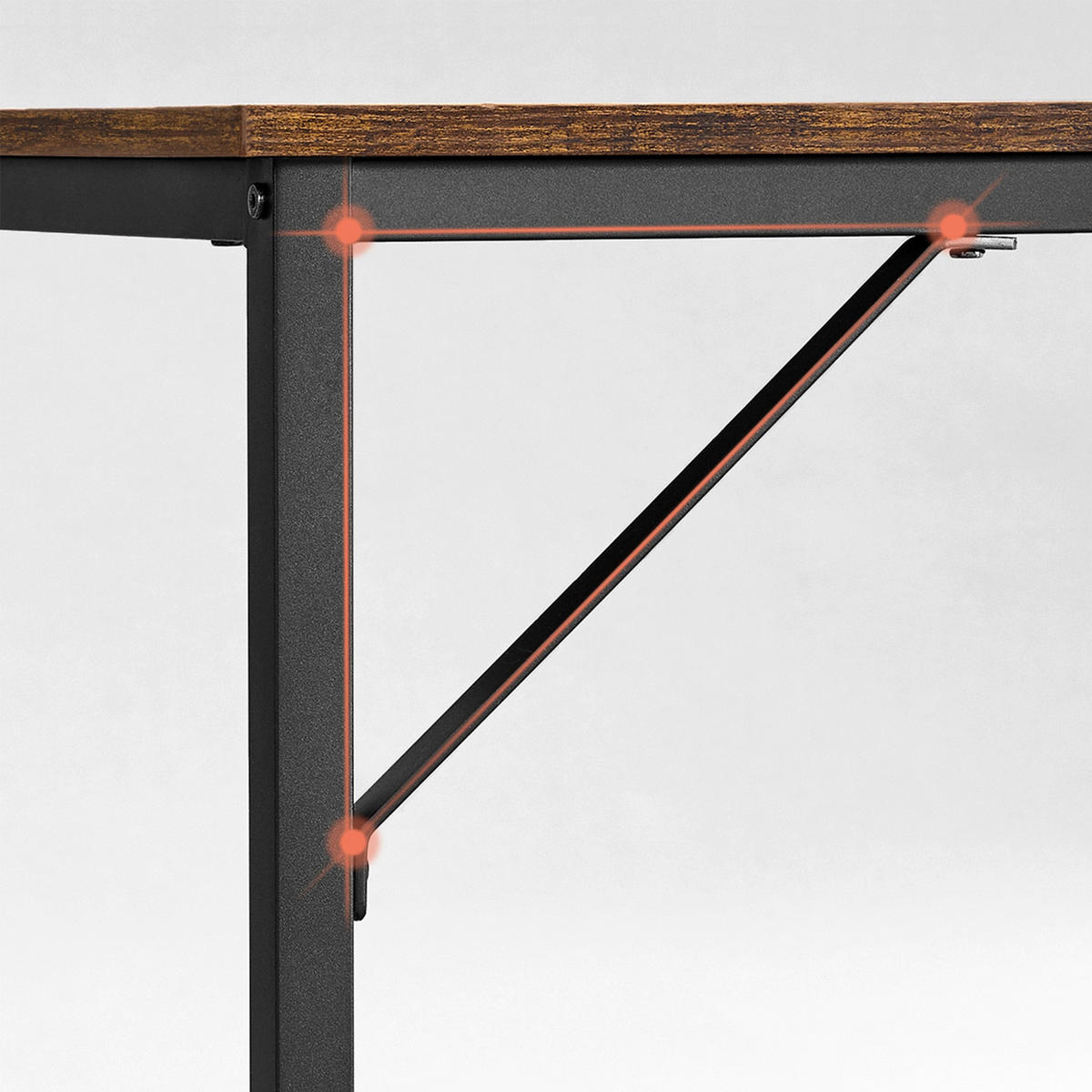 SCHREIBTISCH COMPUTERTISCH SCHMAL - Braun, Holzwerkstoff (120/60/75cm) - Hansiro