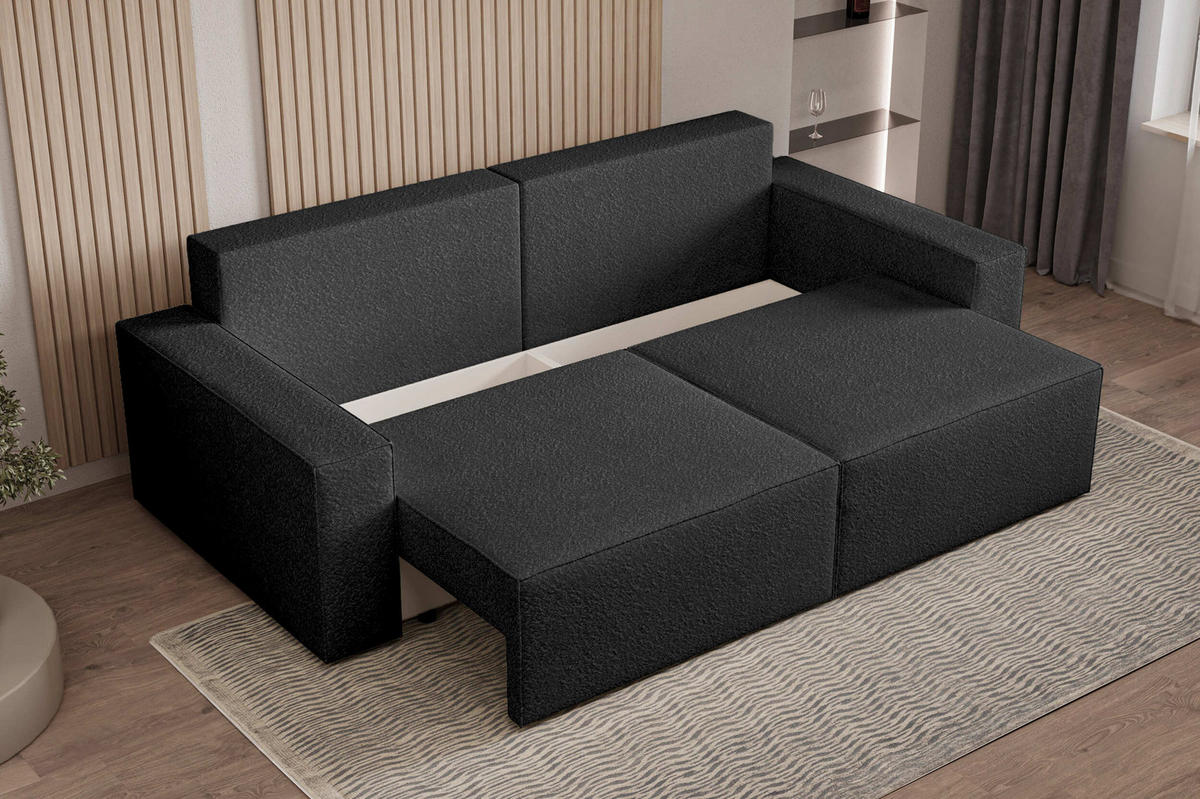 SCHLAFSOFA - Denver mini - Schwarz (Anthology 19) - Schwarz, Holzwerkstoff (248/92/110cm) - Möblo