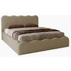 POLSTERBETT 140x200 Wave, Bettkasten, Samtstoff, Braun - Braun, Holz/Textil (140/200cm) - Emporius