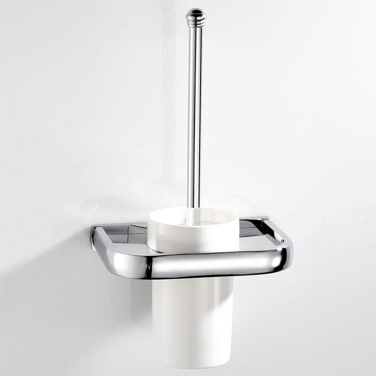TOILETTENBÜRSTENHALTER – Silber (17 x 10,5 x 36,5 cm) - Goldfarben, Metall (19.5/36/13cm)