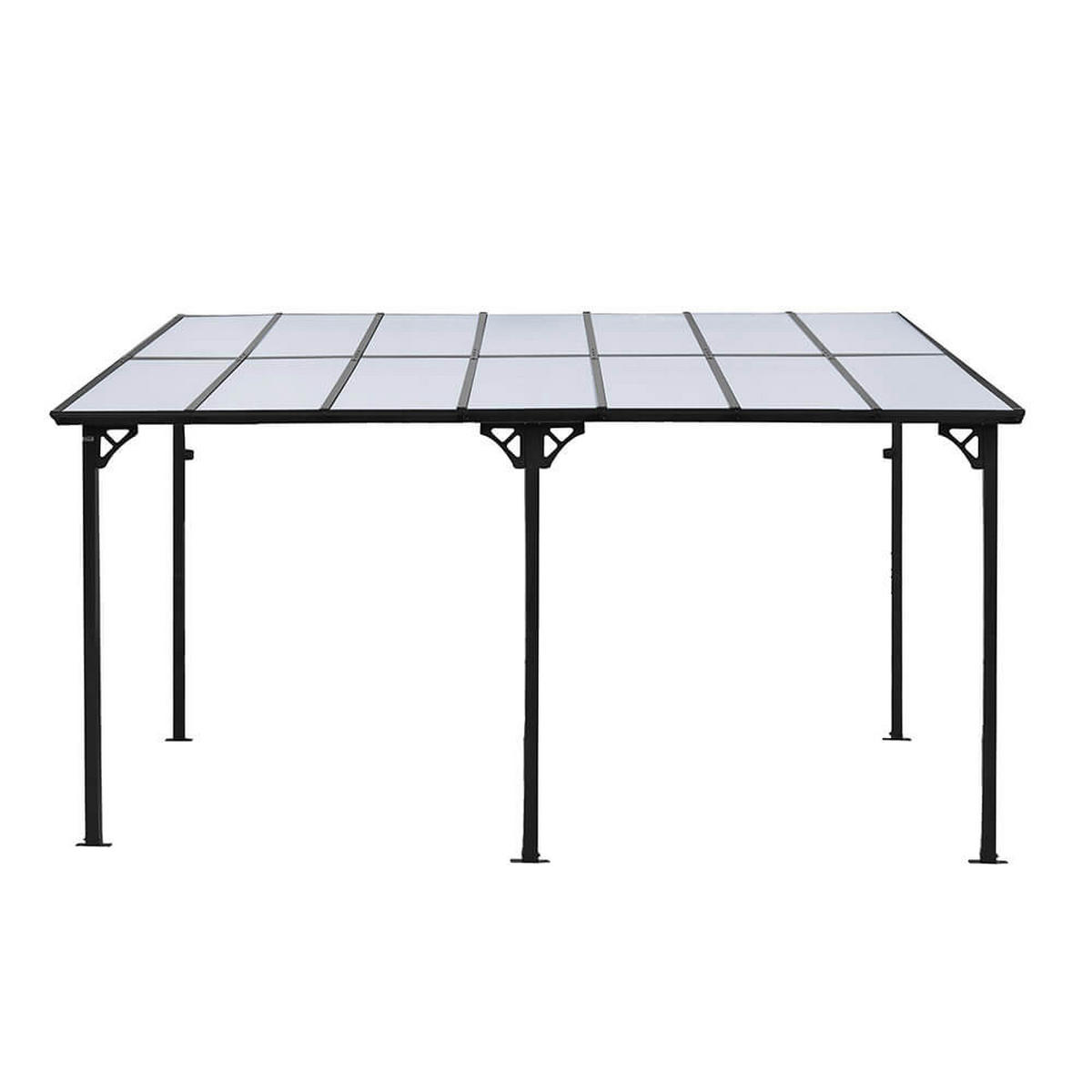 TERRASSENÜBERDACHUNG ECO - Anthrazit, 300 x 420 cm - Anthrazit, Glas/Metall (420/300cm) - Home Deluxe