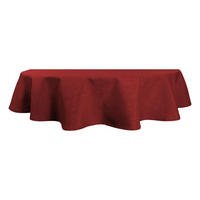 TISCHDECKE Leinenoptik 135/180 cm oval Bordeaux - Bordeaux, Textil (135/180cm) - TiborTex