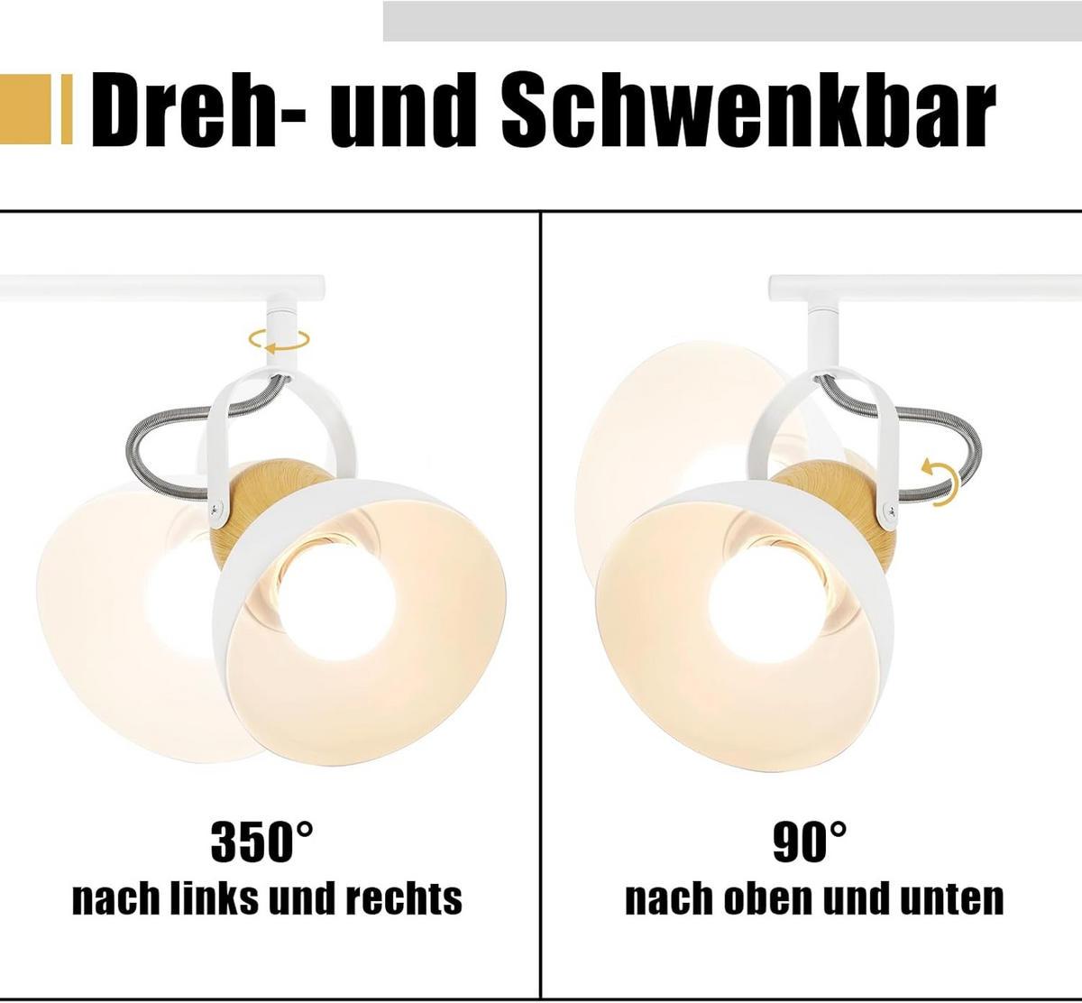 DECKENSTRAHLER Lichtar 46/12/15 cm - Weiß, Metall (46/12/15cm) - ZMH